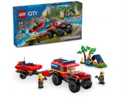 LEGO CITY - LE CAMION DE POMPIERS 4X4 AVEC BATEAU DE SAUVETAGE #60412